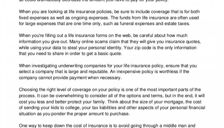 An extensive Piece About Life Insurance Rates